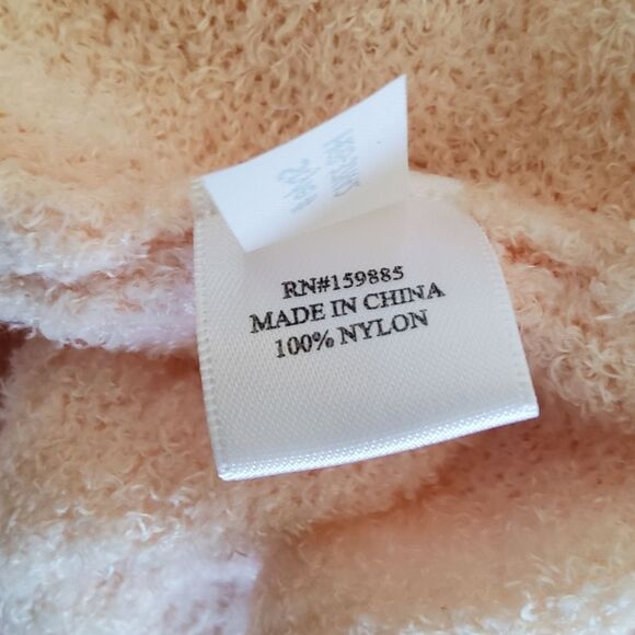 Hello Nite Plush Pullover Cozy Super Soft Oversized Ruffle Sweater S/M Blush New - Picture 4 of 6